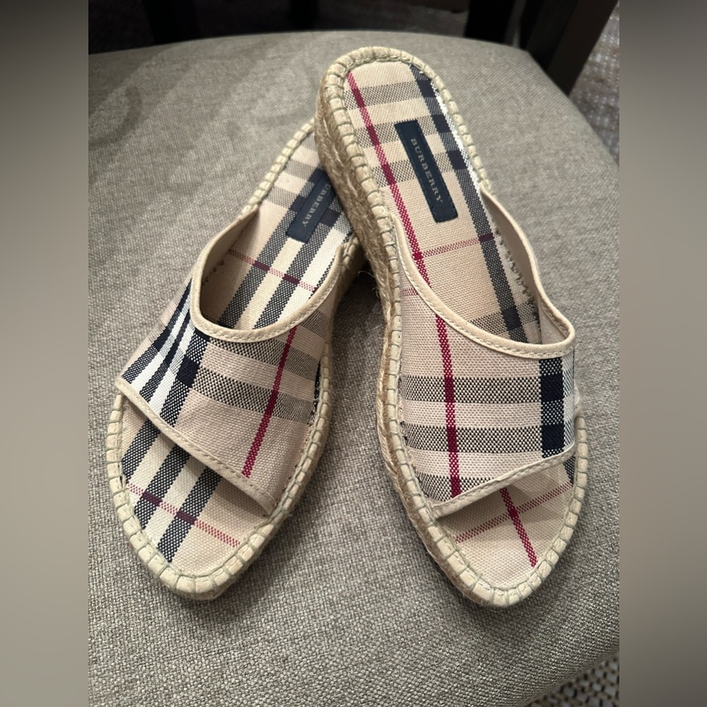 Burberry Espadrille Slides